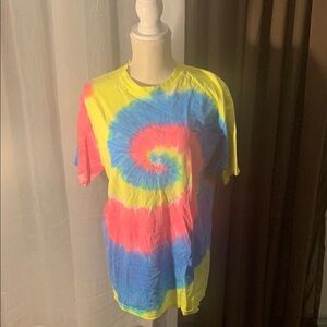 Vibrant Neon Tie-Dye T-Shirt